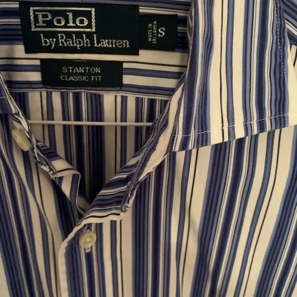 Ralph Lauren Blue and White Casual Button Down Shirt - Picture 2 of 2